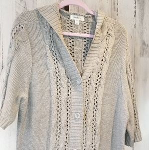 Silver sweater with hood